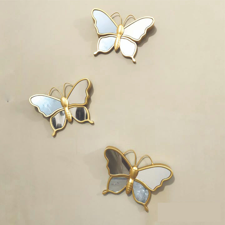 Set of 3 Butterfly Wall Mirrors  I 3 Pcs Wall Mirrors For Home and Decor