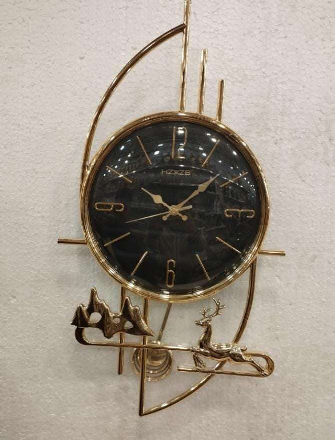 Premium Metal  Pendulum Wall Clock with Transparent Glass Need & Luxury