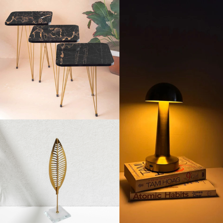 3in1 Coffee Corner Bundle  🛋 1 Coffee Table + 💡 1 Table Lamp + 🎀 1 Décor Piece