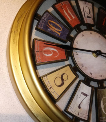 Gold-Rimmed Wall Clock