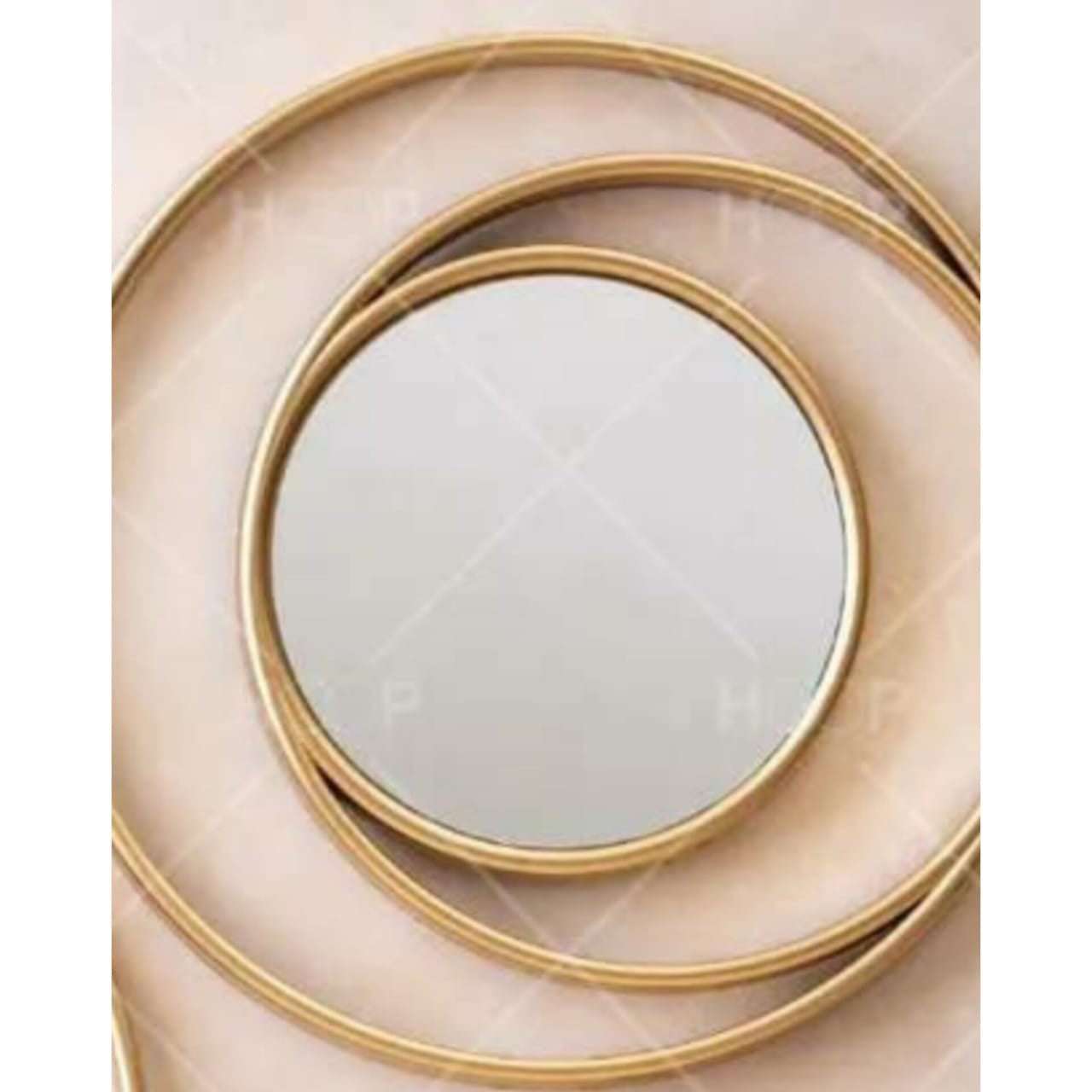 Pack of 3 Petal &amp; Round Shape Wall Mirrors Need & Luxury