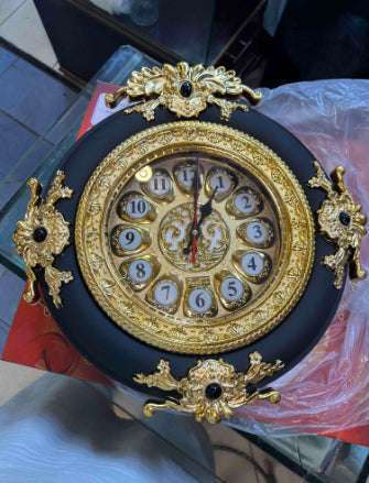 Luxury Gold-Plated Wall Clock Need & Luxury