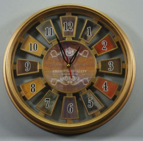 Gold-Rimmed Wall Clock Need & Luxury
