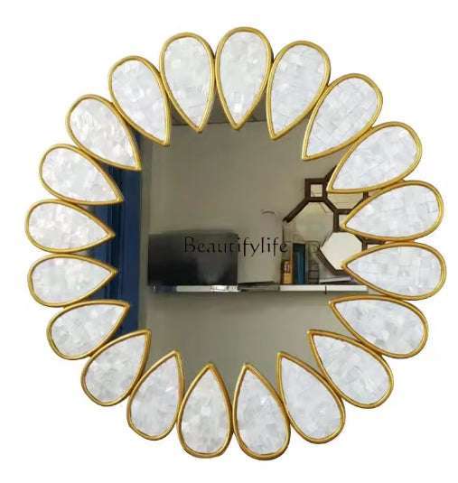 Pack of 3 Petal &amp; Round Shape Wall Mirrors Need & Luxury