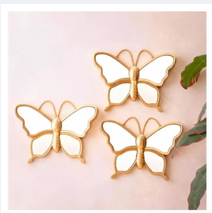 Set of 3 Butterfly Wall Mirrors  I 3 Pcs Wall Mirrors For Home and Decor