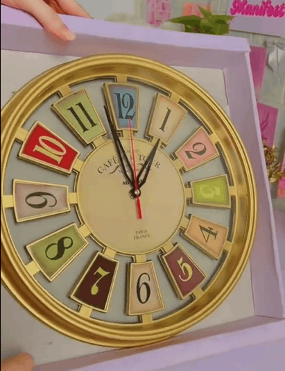 Gold-Rimmed Wall Clock Need & Luxury