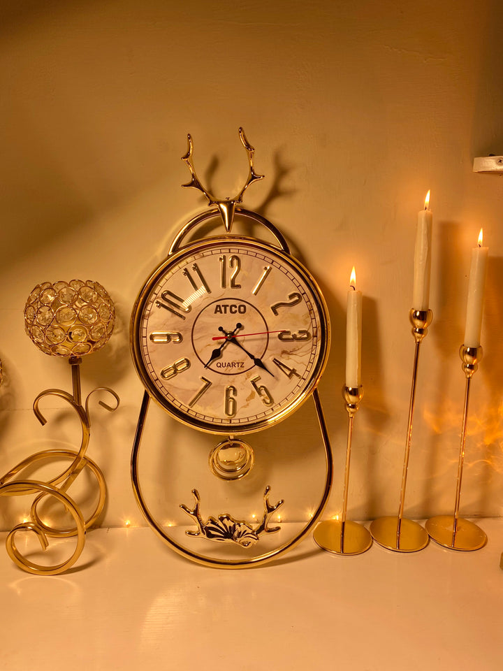 Premium Markhor Design Wall Clock – A Symbol of Strength & Elegance