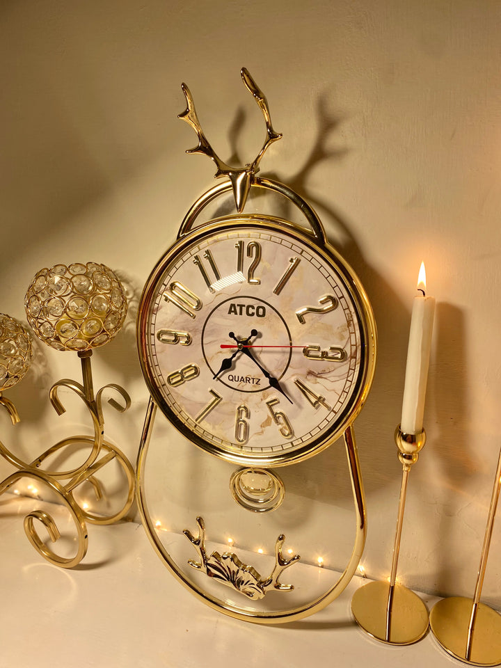 Premium Markhor Design Wall Clock – A Symbol of Strength & Elegance