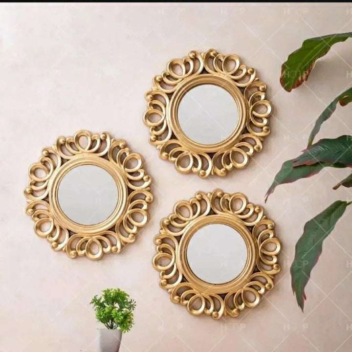 ANTIQUE GOLD 3PC MIRROR Need & Luxury
