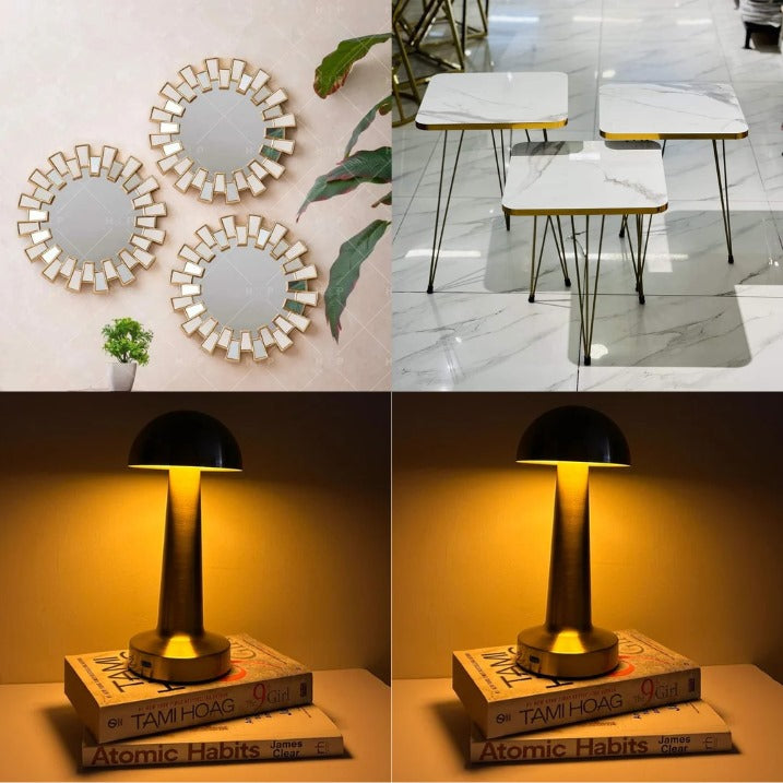 Living Room Glow Bundle 💡 1 Lamp + 🪞 1 Mirror + coffee table