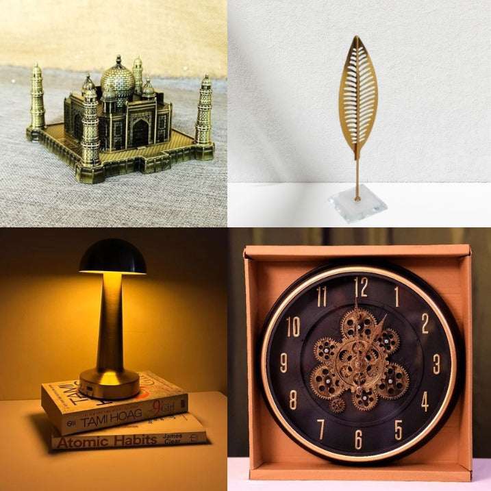 Décor Starter Pack 🎀 2 Decoration Pieces + 💡 1 Lamp + 🕰 1 Clock Need & Luxury