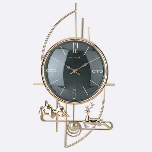 Premium Metal  Pendulum Wall Clock with Transparent Glass Need & Luxury