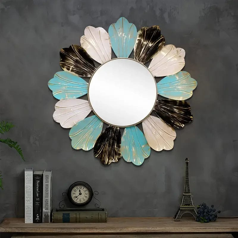 Multi coloured 3d crocto wall mirror