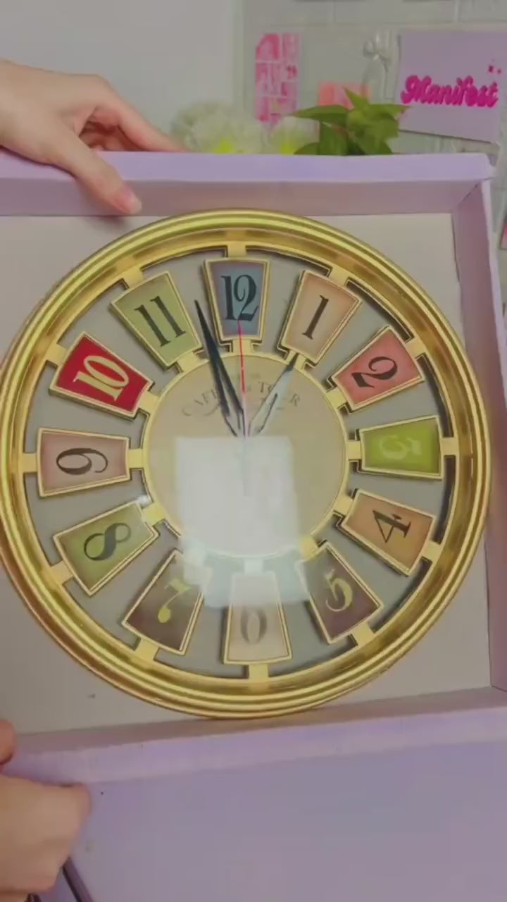 Gold-Rimmed Wall Clock